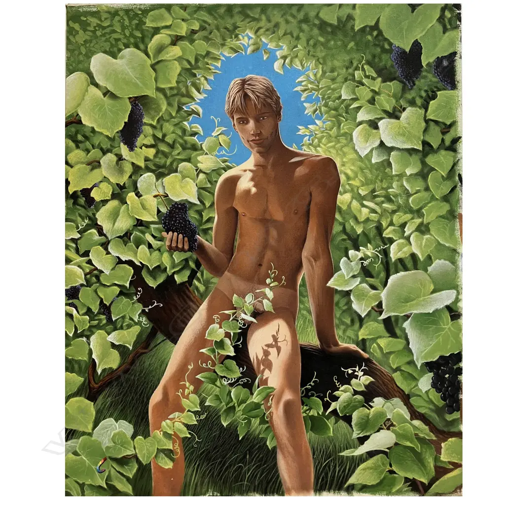Unidentified painter 'Untitled male nude as Bacchus', Image 1++